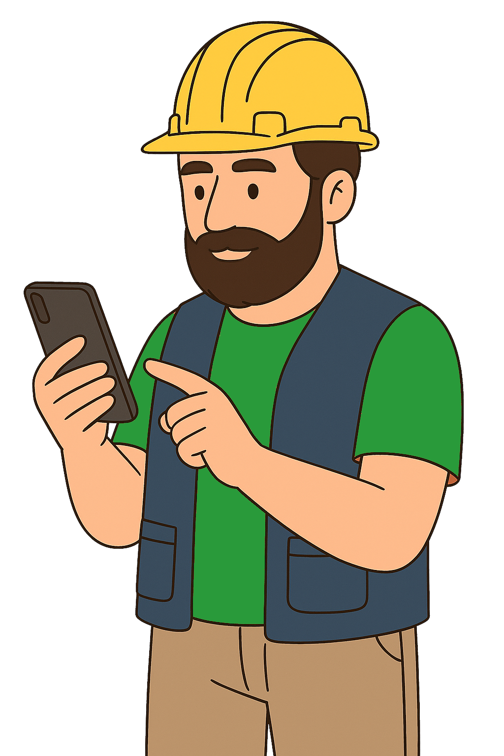 Constructor usando Pix en el teléfono